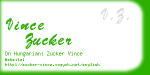 vince zucker business card